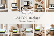 52 Minimalist Laptop Canva Mockups, a Mac Mockup by Matisse Studio (Thumbnail 1 of 10)