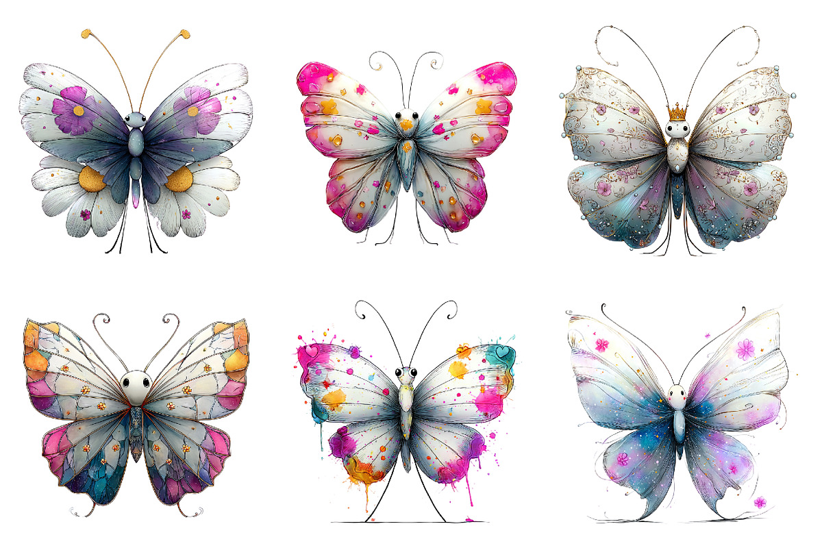 Spring Butterfly Clipar, an Illustration by Design Market (Photo 4 of 5)