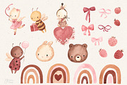 CUTE NURSERY. Watercolor clipart, an Animal Illustration by OlliArtDesign (Thumbnail 2 of 7)