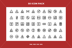 Traffic signs icons, an Icon by Wencory