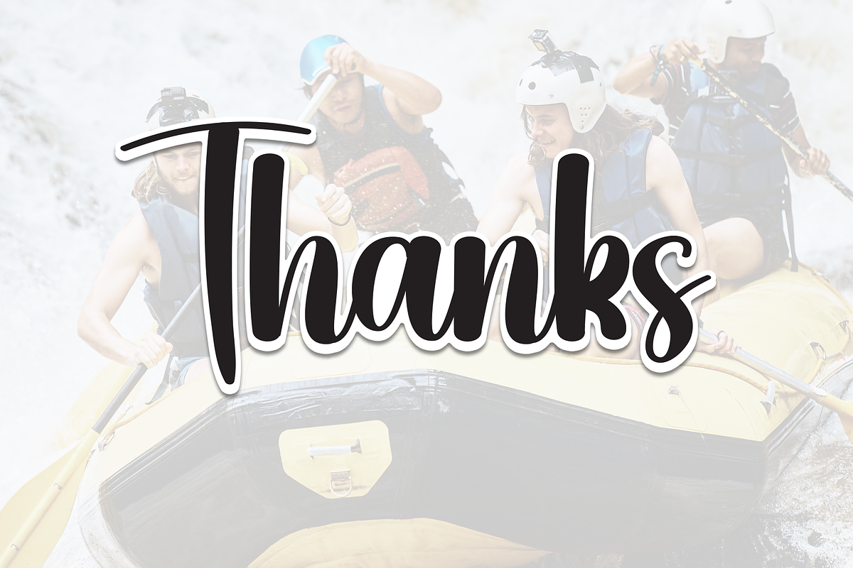 Rafting | Script Font, a Handwritten Font by Scratchones (Photo 9 of 9)