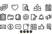 Minimal Outline UI Icon Set, an Illustration by designvectx (Thumbnail 3 of 3)