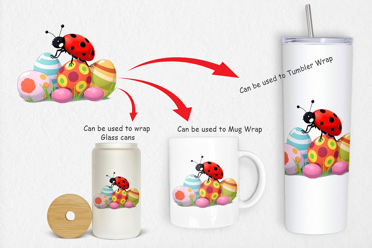 Easter Ladybug Clipart, a Graphic by Artnoy (Photo 4 of 5)