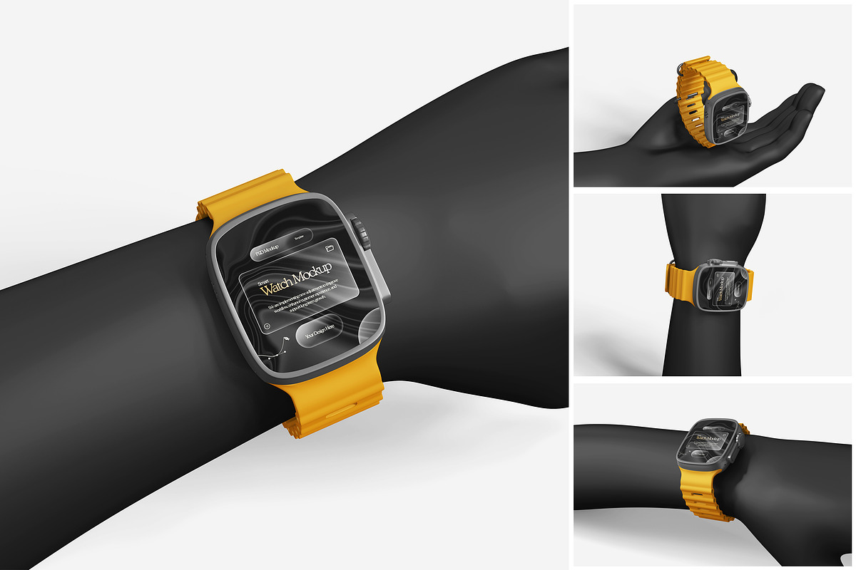 Smart Watch Mockup, a Product Mockup by MrLetters (Photo 1 of 5)