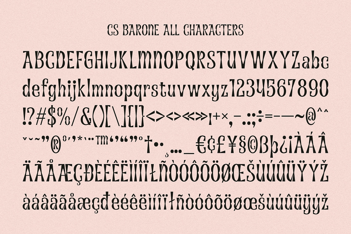 CS Barone – Decorative Font, a Sans Serif Font by Craft Supply Co. (Photo 8 of 8)