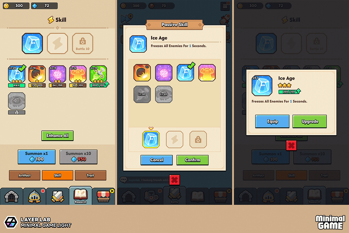 GUI Pro - Minimal Game Light, an UI Kit Template by LAYERLAB (Photo 30 of 51)