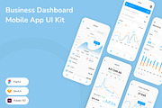 Business Dashboard Mobile App UI Kit, an UI Kit Template by Betush