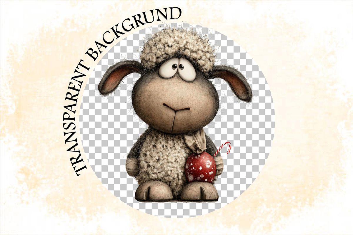 Whimsical Easter Sheep Clipart Bundl, an Illustration by SVGArt (Photo 7 of 7)
