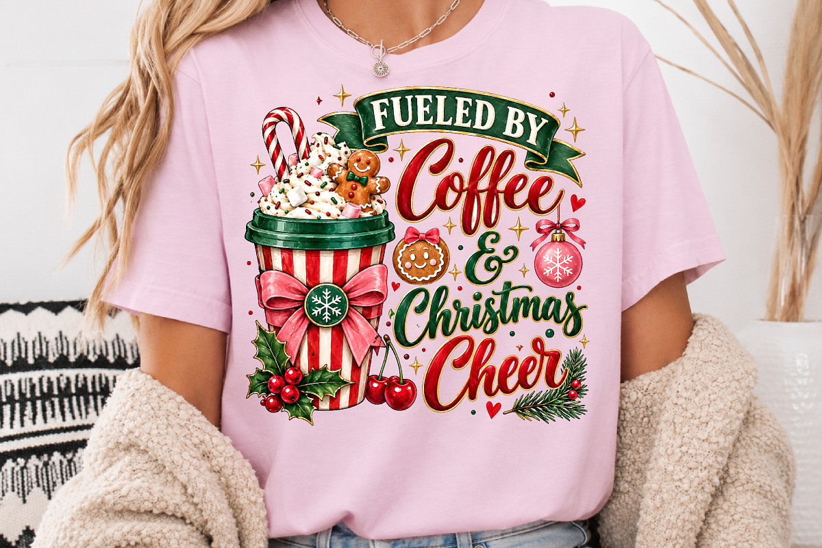 Fueled By Coffee & Christmas Cheer P, a Seasonal Illustration by Rose Art (Photo 3 of 4)