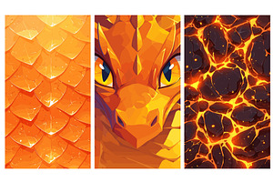 dragon cartoon set. portrait reptile, an Animal Illustration by Stock-Smart-Start