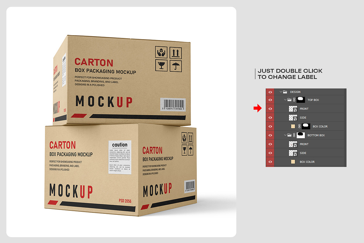 Kraft Carton Packaging Box Mockup, a Packaging Mockup by Ram Studio (Photo 10 of 13)