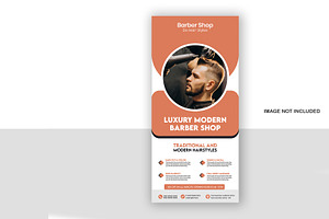 modern barbershop haircut roll up, a Resume Template by graphics city