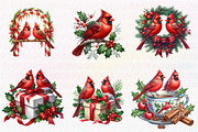 Red Cardinals Christmas Sublimation, an Illustration by CreationArt (Thumbnail 4 of 5)
