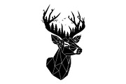 Deer Antler Silhouette Bundle, an Object Illustration by yasushie (Thumbnail 5 of 31)