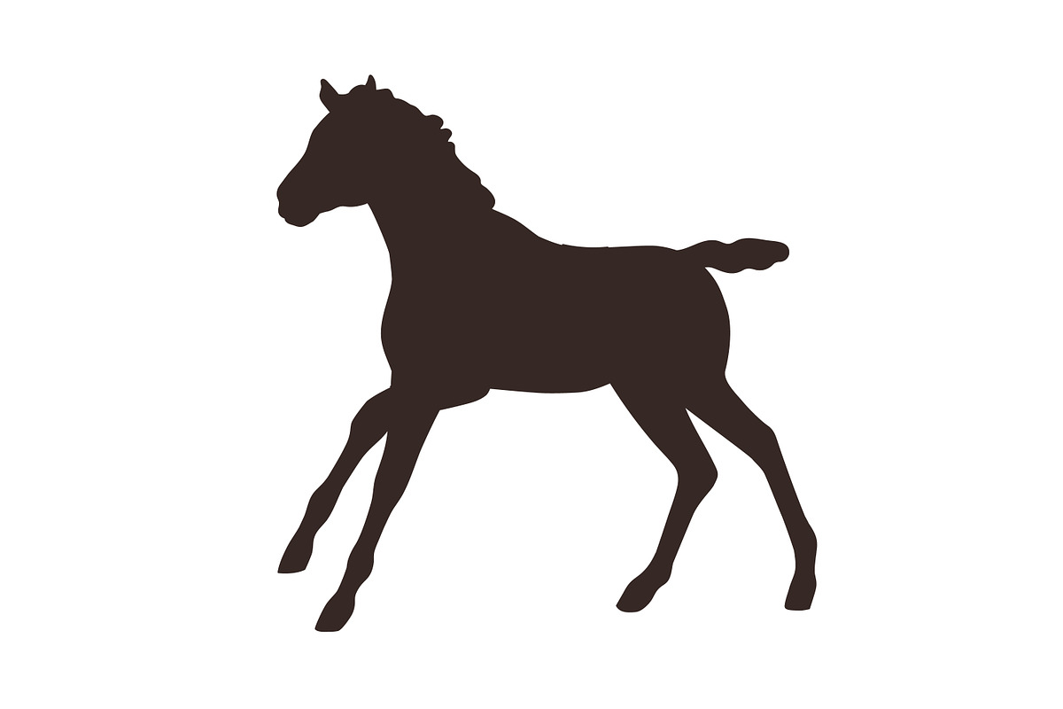 Horse silhouettes in movement set, an Animal Illustration by Good Studio (Photo 6 of 8)