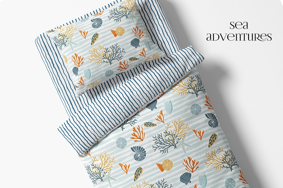 Kids Pattern Sea Adventure, a Pattern Graphic by PROTEA Watercolor Studio (Photo 5 of 6)