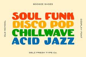 Boogie Shoes: A Retro Poster Font