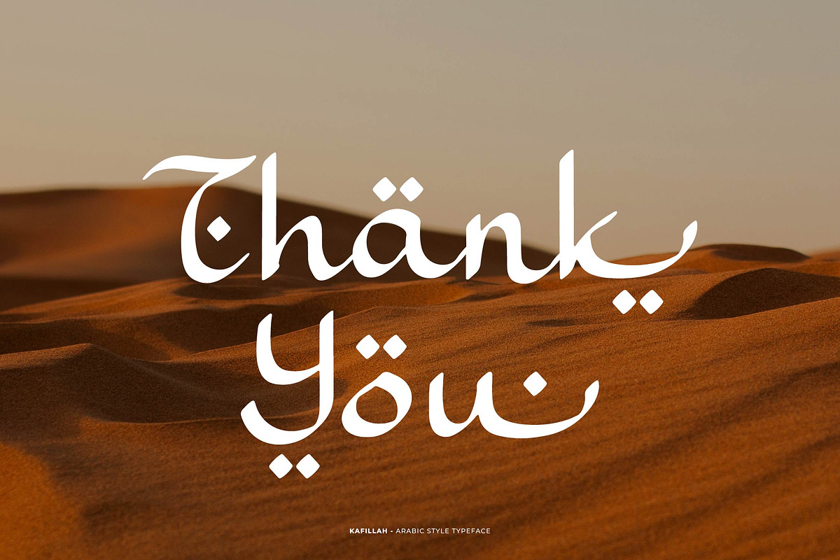 Kafillah | Arabic Style Typeface, a Script Font by Denustudios (Photo 15 of 15)