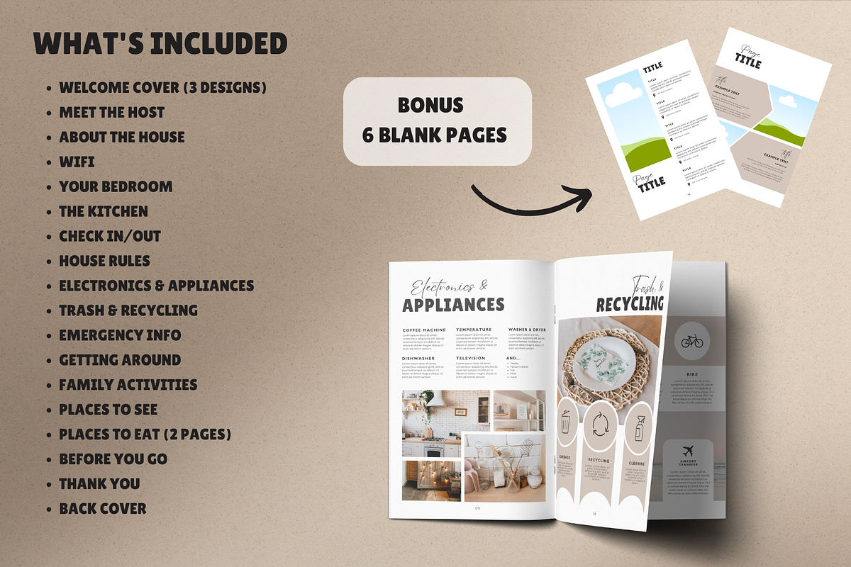 Airbnb Welcome Book Template, a Magazine Template by LWPRESETS (Photo 4 of 8)