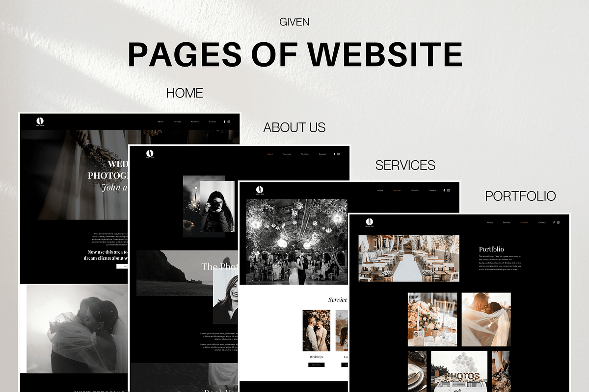Wix Website Template - Photographer, a Wix Template by Evara Creative Agency (Photo 4 of 7)
