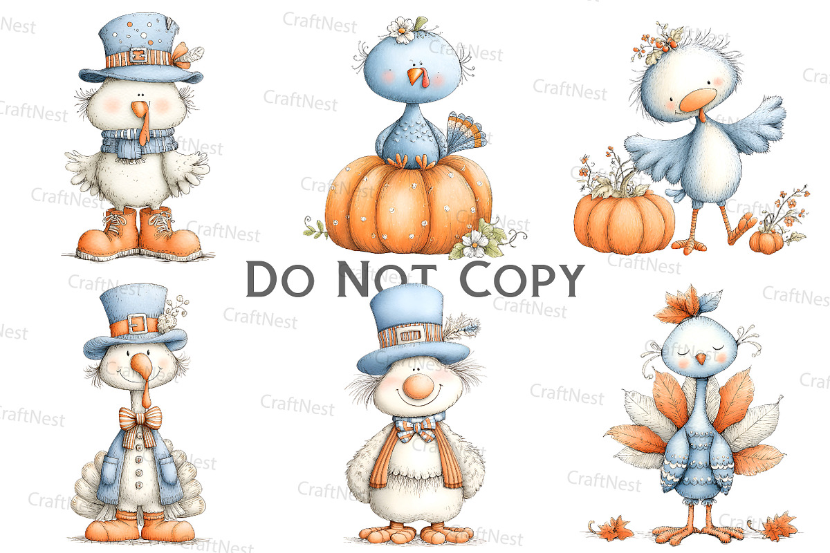Whimsical Thanksgiving Turkey, an Illustration by Craft Nest (Photo 5 of 7)