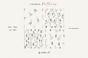 Line Art Cute Geese & Florals, an Animal Illustration by Jenteva Art (Thumbnail 13 of 16)