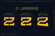 Z.W Stencil, a Sans Serif Font by inumocca_type (Thumbnail 7 of 13)