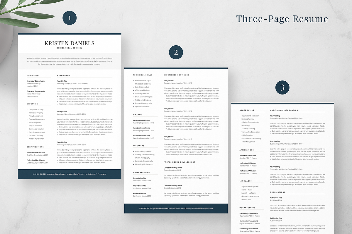 Resume Template Kristen, a Resume Template by Olympia Resume (Photo 3 of 6)