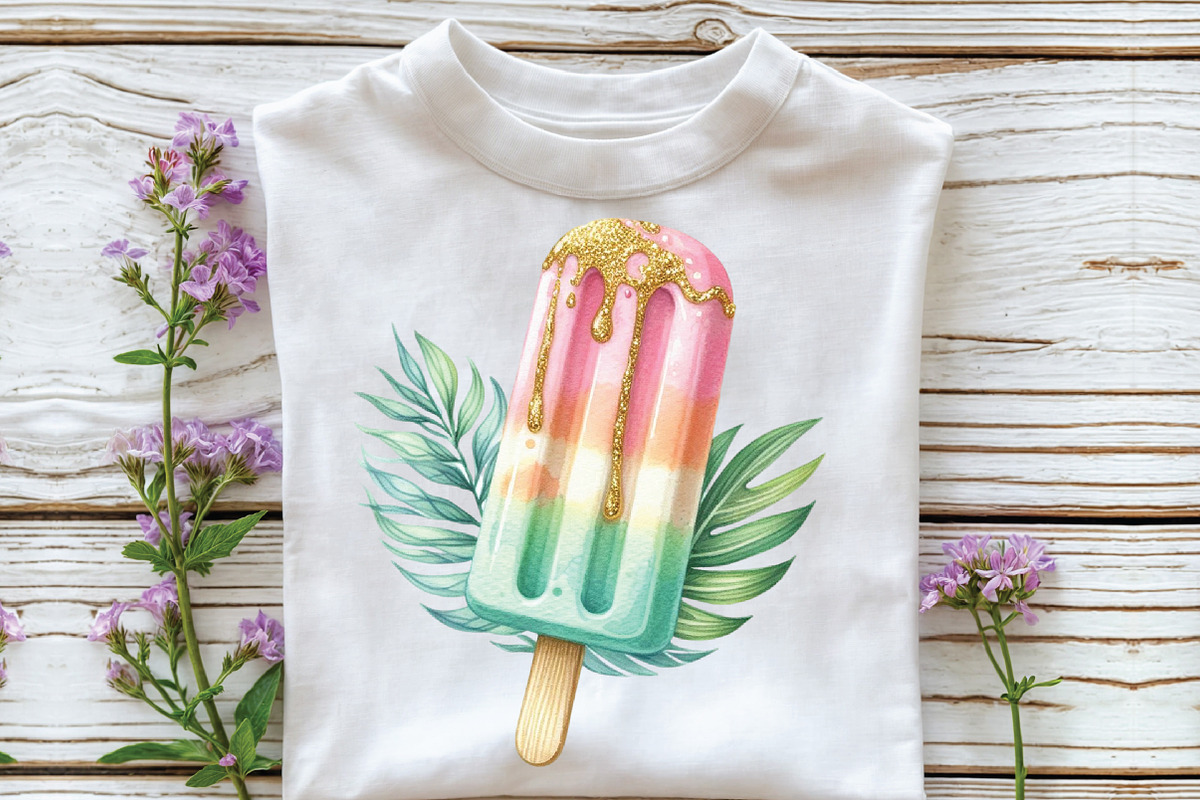 Cute Summer Popsicle Food Clipart, an Illustration by CraftArtStudio (Photo 2 of 6)