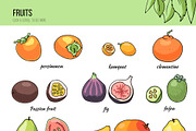 Fruit&berry clipart + label template, a Decorative Illustration by Pikovit (Thumbnail 2 of 13)