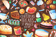 Watercolor Christmas Treats Clipart, an Illustration by DigitalArtsi (Thumbnail 1 of 3)