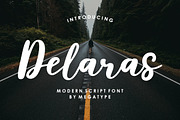 Delaras, a Script Font by Megatype (Thumbnail 1 of 9)