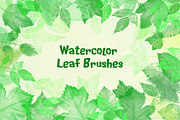 Watercolor Leaf Photoshop Brushes
