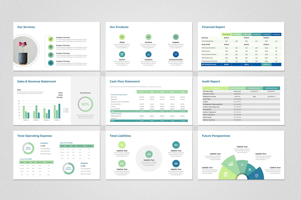 Annual Report Google Slides Template, a Presentation Template by Design Vault (Photo 4 of 8)