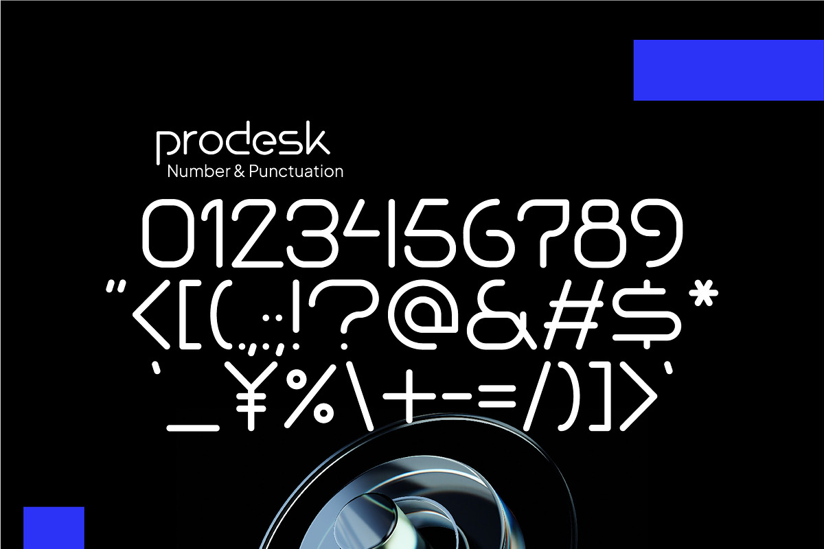 Prodesk - Techno Font, a Sans Serif Font by Eklip Studio (Photo 4 of 8)