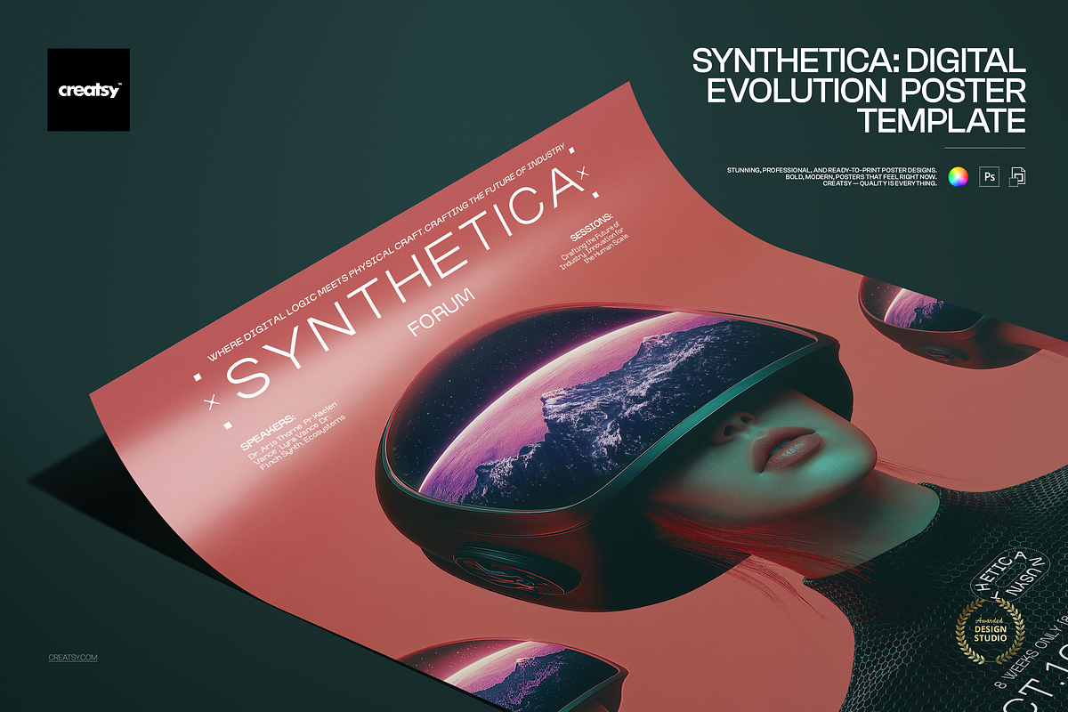 Synthetica Digital Evolution Poster, a Poster Template by creatsy5