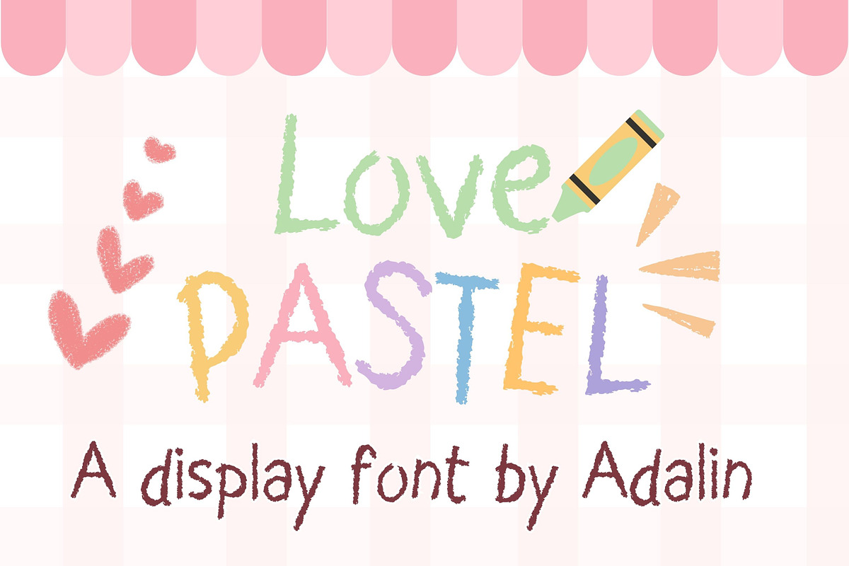 Love Pastel Font, a Sans Serif Font by Adalin Shop (Photo 1 of 5)