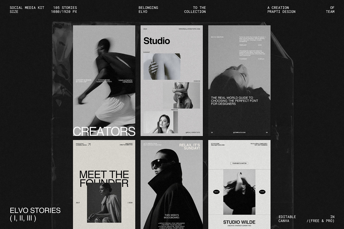 ELVO | Social Media Kit Story Bundle, a Social Media Template by Prapti Design (Photo 1 of 10)
