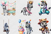 Cute Zebra Sublimation Clipart, an Illustration by Black Bird Studio (Thumbnail 5 of 6)