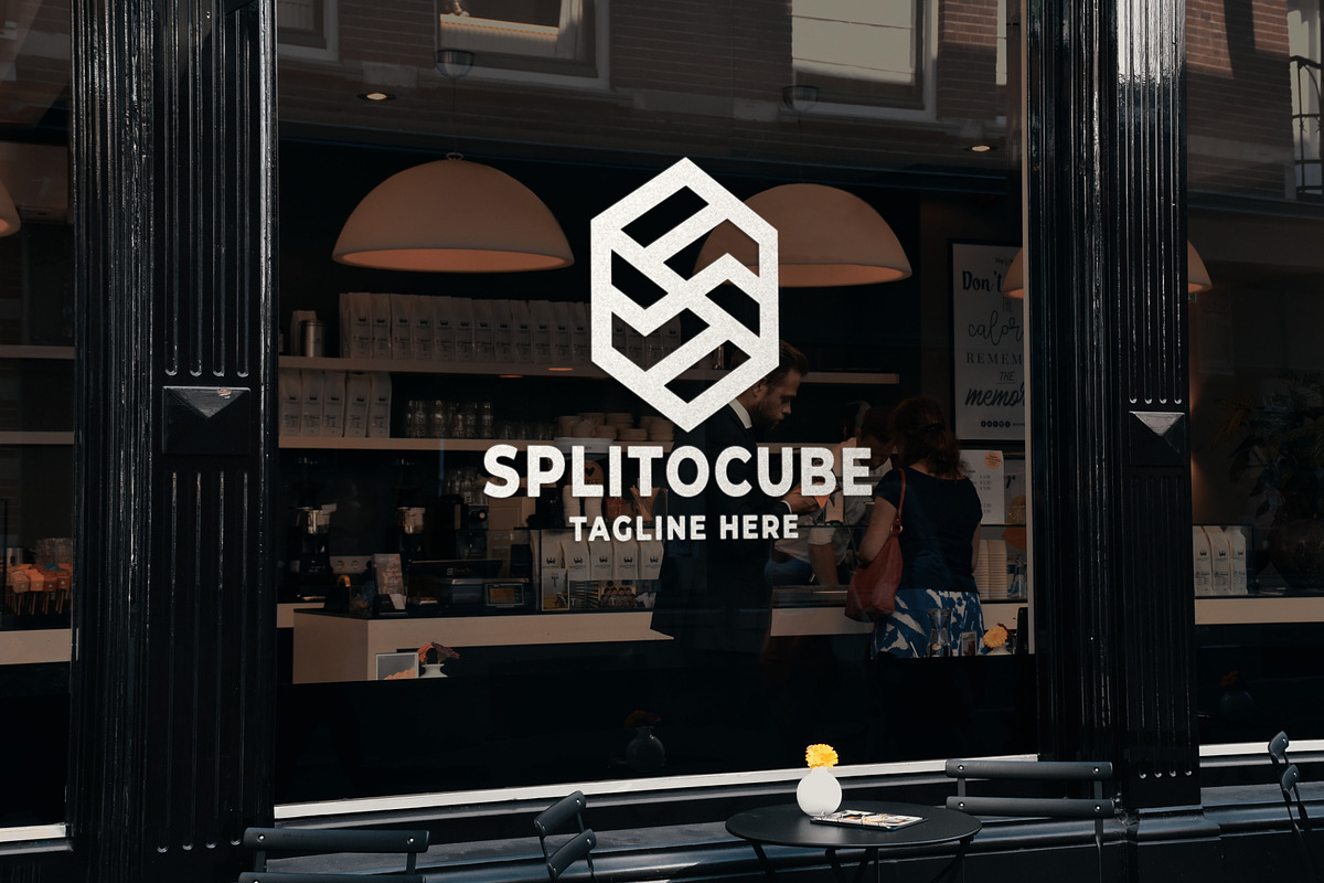 Cube Line Split Logo, a Branding & Logo Template by Design_Planet
