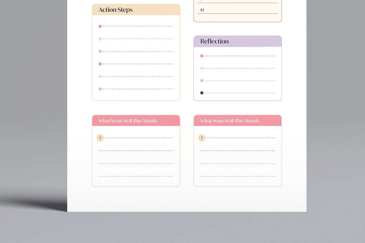 Elegant Monthly Planner Template, a Stationery Template by MightyDesign (Photo 5 of 8)