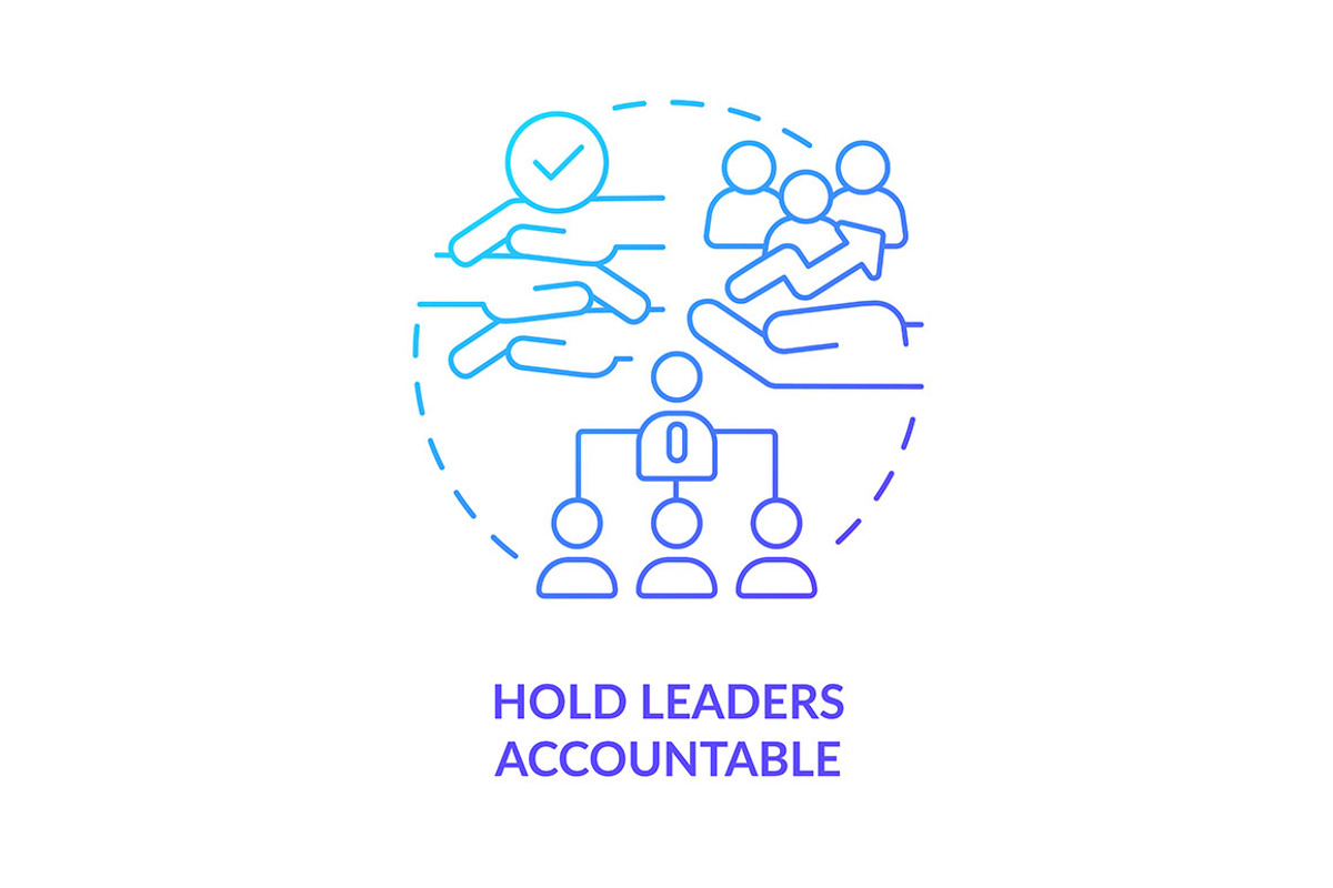 Hold leaders accountable blue, an Icon by IMG Visuals