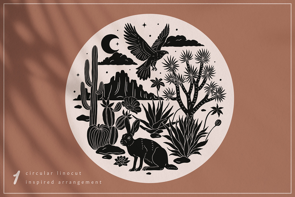 Dark Desert Vector Collection, an Animal Illustration by rouxsupplyco (Photo 2 of 14)