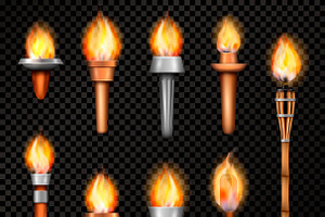 Torch Fire Realistic Set