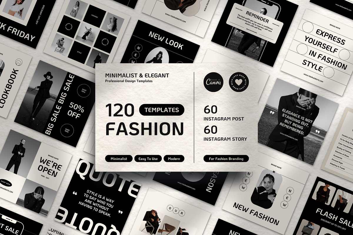 120 Fashion Brand Instagram Template, a Social Media Template by Branding Victory STD (Photo 1 of 10)