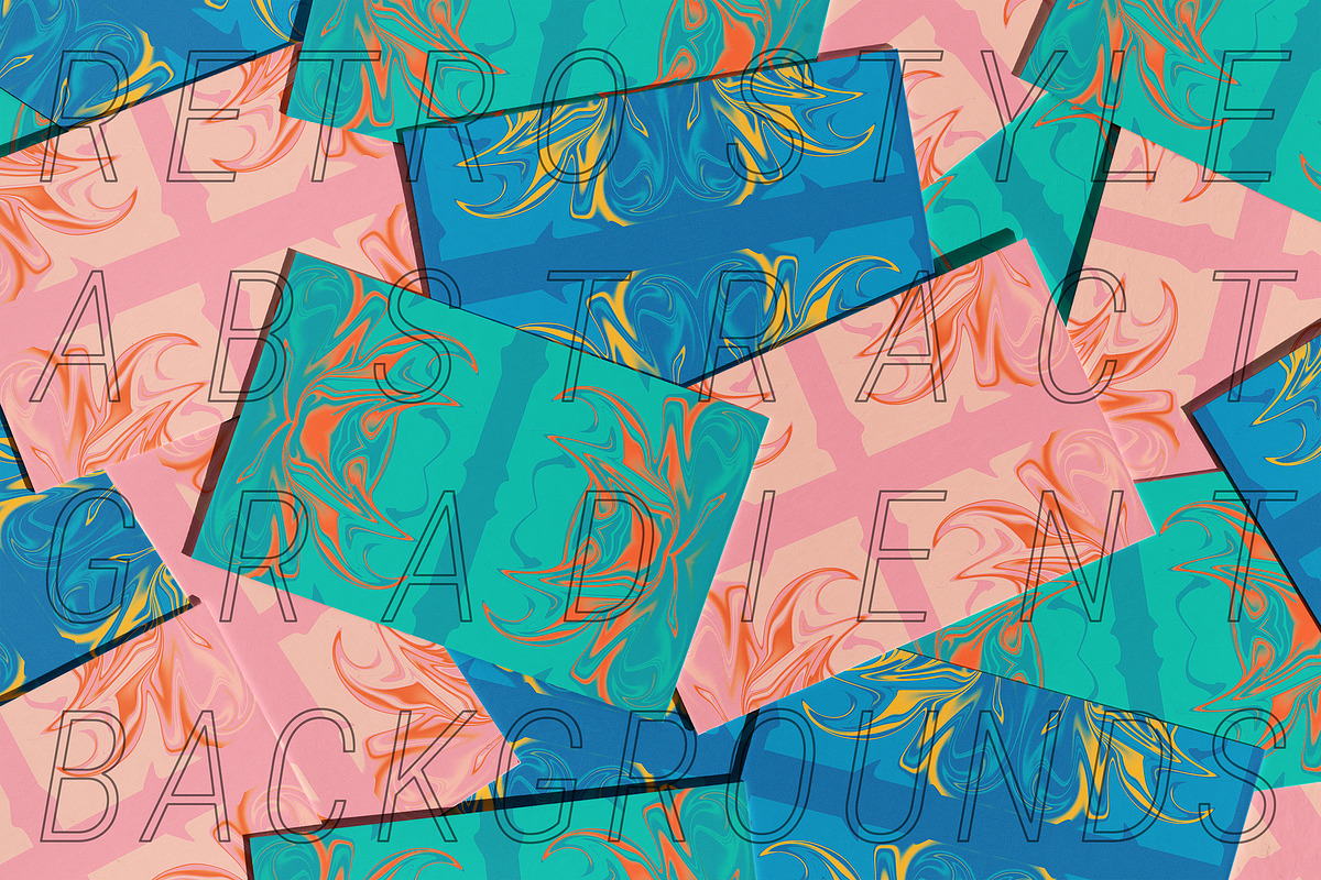 Retro style gradient backgrounds, a Background Graphic by LiiaLonn Studio (Photo 2 of 6)