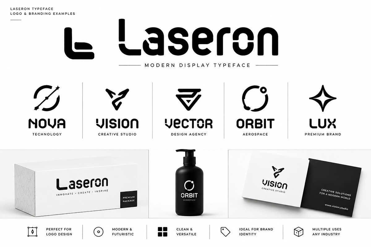 Laseron, a Slab Serif Font by Wow Magic (Photo 3 of 5)