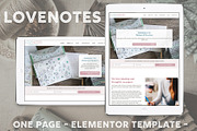 LoveNotes // One-Page Elementor Site, a WordPress Template by by Masselyn (Thumbnail 1 of 2)