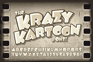 Krazy Kartoon Display Alphabet