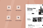 Vape Store Web Design, a Wireframe Template by INSPR STD (Thumbnail 2 of 6)